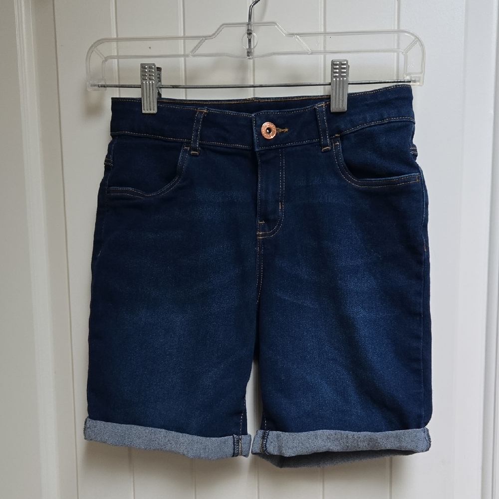 George Kids's Deep Indigo Jean Shorts Stretchy Comfortable Size 14